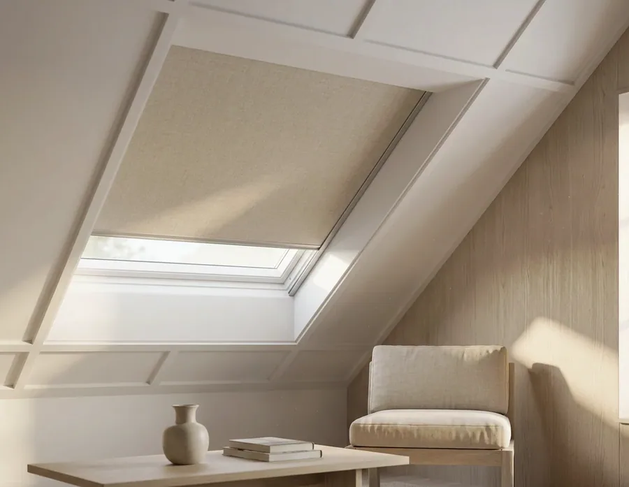 Skylight & Shaped Blinds fitted in a Serengeti home